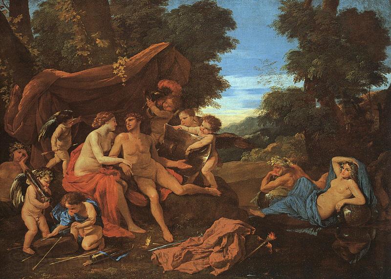 Nicolas Poussin Mars and Venus Norge oil painting art